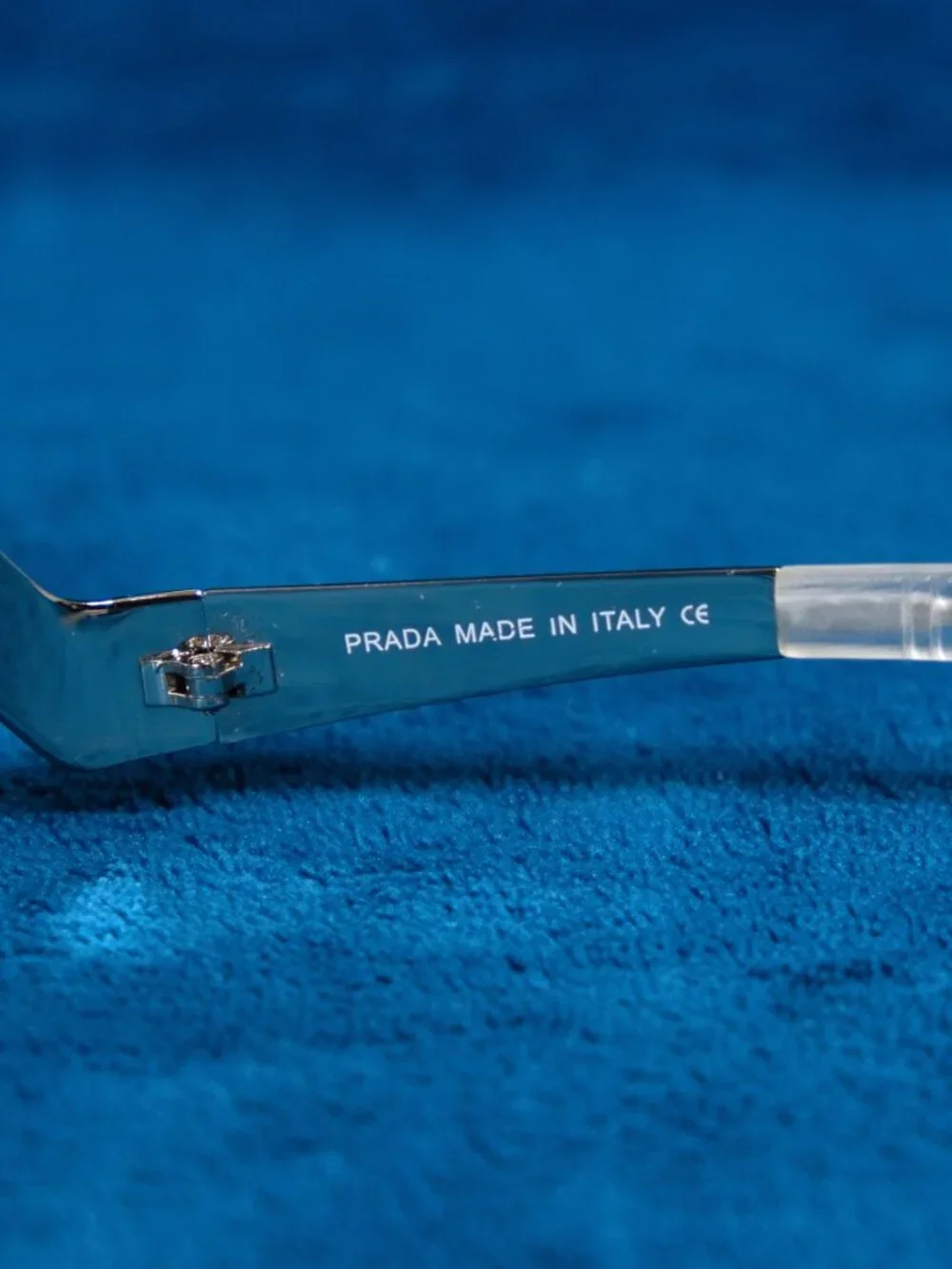 Y2K Prada Cyber Minimalist Sunglasses, clear/mirrored, silver, PR1003 12/65/125